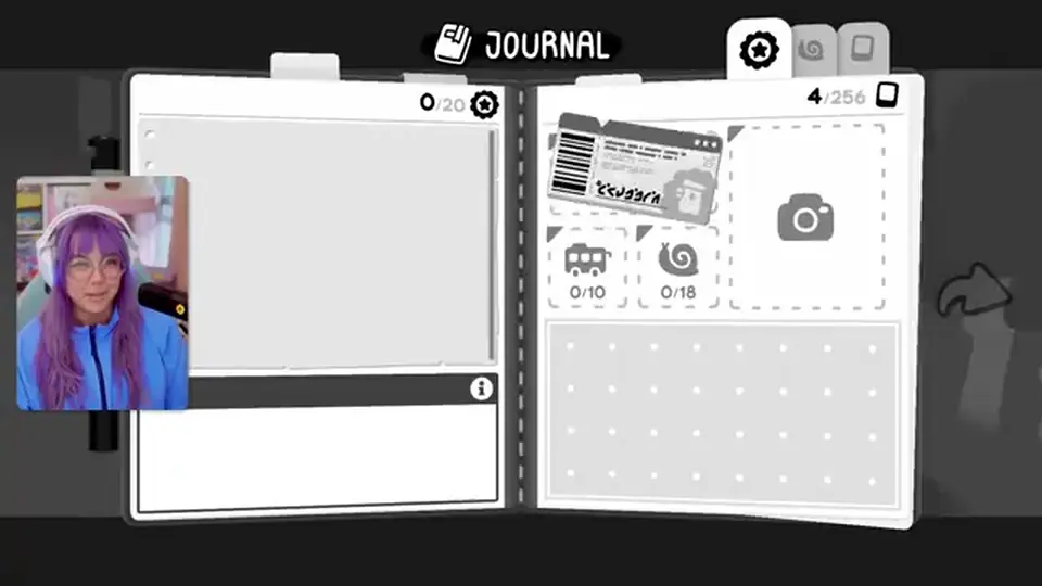 TOEM 2 journal page with stamp and critter rows